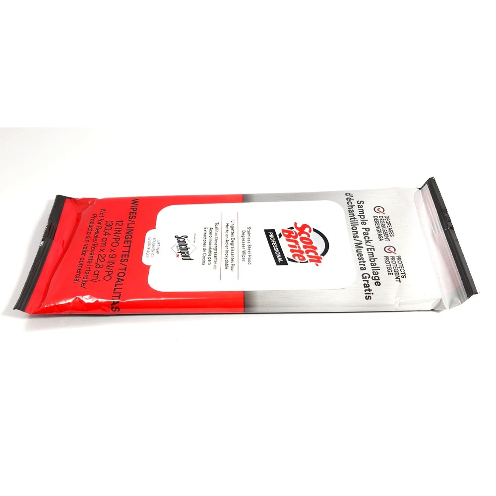 Scotch-Brite 3M 12" x 9" Stainless Steel Kitchen Cleaner Degreaser 30 Wipes NEW - Picture 8 of 9